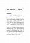 Research paper thumbnail of Pour introduire le « playsir » : Pourquoi les appareils numériques sont « ludogènes »