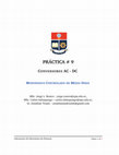 Research paper thumbnail of PRÁCTICA # 9 CONVERSORES AC -DC MONOFÁSICO CONTROLADO DE MEDIA ONDA