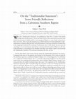 Research paper thumbnail of On the “Traditionalist Statement”: Some Friendly Reflections from a Calvinistic Southern Baptist