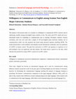 Research paper thumbnail of Willingness to Communicate in English Among Iranian Non–English Major University Students (Journal of Language and Social Psychology , SAGE)