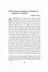 Research paper thumbnail of Did St. Thomas Attribute a Doctrine of Creation to Aristotle?