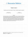 Research paper thumbnail of Population growth and standard of living: A threshold regression approach