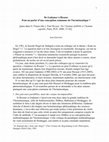 Research paper thumbnail of De Gadamer à Ricœur. Peut-on parler d'une conception commune de l'herméneutique?