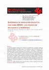 Research paper thumbnail of Experiencia de innovación educativa con curso MOOC los códigos QR aplicados a la enseñanza