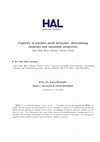 Research paper thumbnail of Capacity of Wireless Mesh Networks: Determining Elements and Insensible Properties