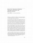 Research paper thumbnail of "Beyond the Homiletical: Rabbinic Theology as Discursive and Reflective Practice" (JR, 90:2)