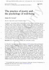 Research paper thumbnail of The practice of poetry and the psychology of well-being