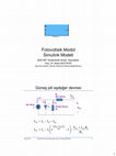 Research paper thumbnail of Fotovoltaik Modül Simulink Modeli Güneş pili eşdeğer devresi Işık akımı I L I D