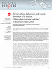 Research paper thumbnail of Ternary phase behaviour and vesicle formation of a sodium N-lauroylsarcosinate hydrate/1-decanol/water system