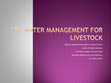 Research paper thumbnail of Water Management for Livestock