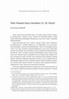 Research paper thumbnail of “Turkish-Ottoman Palace Literature (From 12th to 20th Centuries)” (“Türk-Osmanlı Saray Literatürü (12.-20. Yüzyıl)”), TALİD (Türkiye Araştırmaları Literatür Dergisi), Vol. 7, No. 13, pp.205-240.