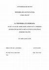 Research paper thumbnail of La memoria enamorada. Ecos y luces de amor neoplatónico en la primera generación de poetas renacentistas españoles