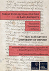 Research paper thumbnail of Interdisciplinary Conference: Syriac Intellectual Culture in Late Antiquity: Translation, Transmission, and Influence