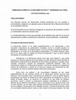 Research paper thumbnail of Democracia directa, pluralismo político y diversidad cultural