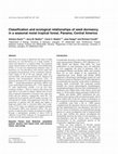 Research paper thumbnail of Classification and ecological relationships of seed dormancy in a seasonal moist tropical forest, Panama, Central America