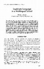 Research paper thumbnail of Legitimate language in a multilingual school