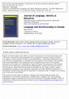 Research paper thumbnail of Language and dis-citizenship in Canada