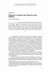 Research paper thumbnail of Mémoire et théorie de l’histoire chez Dilthey