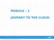 Research paper thumbnail of Modulo 1 Journey to the Cloud