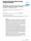 Research paper thumbnail of The age-gender-status profile of high performing athletes in the UK taking nutritional supplements: Lessons for the future