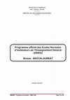 Research paper thumbnail of NOUVEAUX PROGRAMMES ENIEG CORRIGES BAC