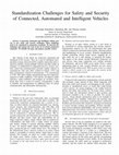 Research paper thumbnail of Standardization Challenges for Safety and Security of Connected, Automated and Intelligent Vehicles