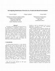 Research paper thumbnail of Investigating Maintenance Processes in a Framework-Based Environment