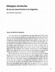 Research paper thumbnail of “Distopías vernáculas. El cine de ciencia-ficción en la Argentina”