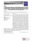 Research paper thumbnail of Public Health Challenges of Hemoglobinopathies in Tribal Land in India: A Necessity of Introducing Genetic Services in the Health Care Systems Approach