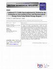 Research paper thumbnail of Validated UV-Visible Spectrophotometric Method for the Estimation of Atorvastatin in Pure and Pharmaceutical Dosage Form Using Methyl Orange Reagent