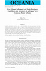 Research paper thumbnail of Cox, J. 2014. Fast Money Schemes are Risky Business: Gamblers and Investors in a Papua New Guinean Ponzi Scheme. Oceania 84 (3): 289-305.