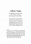 Research paper thumbnail of Complexity Properties of Critical Sets of Arguments