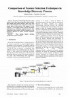 Research paper thumbnail of Comparison of Feature Selection Techniques in Knowledge Discovery Process