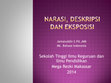 Research paper thumbnail of NARASI, DESKRIPSI, DAN EKSPOSISI