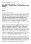 Research paper thumbnail of “Entre “musicología encubierta” y “mi obra es mi investigación”: mapeando el espacio de la investigación artística en música”.  A contratiempo Revista de música y cultura 23. ISSN 2145-1958