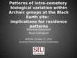 Research paper thumbnail of Pattern of intra-cemetery biological variation within Archaic groups at the Black Earth site: implications for residence patterns