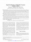 Research paper thumbnail of Rapid Identification of High-Risk Transient Ischemic Attacks Prospective Validation of the ABCD Score