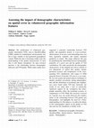 Research paper thumbnail of  Assessing the Impact of Demographic Characteristics on Spatial Error in Volunteered Geographic Information Features