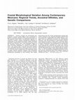 Research paper thumbnail of Cranial Morphological Variation Among Contemporary Mexicans: Regional Trends, Ancestral Affinities, and Genetic Comparisons