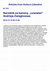 Research paper thumbnail of Narodnik za kamerą. „Lewiatan” Andrieja Zwiagincewa