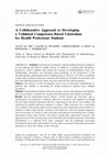 Research paper thumbnail of A Collaborative Approach to Developing a Validated Competence-Based Curriculum for Health Professions Students. 