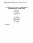 Research paper thumbnail of An Exploratory Cross-Country Analysis of the Relationship between Entrepreneurial Propensity and Income Inequality