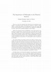 Research paper thumbnail of The Importance of Philosophy in the Physical Sciences