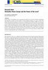 Research paper thumbnail of Neve Gordon and Sharon Pardo, 2014, 'Normative Power Europe and the Power of the Local', Journal of Common Market Studies 53, 2, pp. 416-427. DOI: 10.1111/jcms.12162