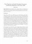 Research paper thumbnail of Sharon Pardo, 2014, 'Two Vignettes on Israeli-European Economic Community Relations in the Late 1950s', Israel Journal of Foreign Affairs, 8, 1, pp. 95-102