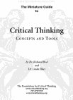 Research paper thumbnail of Critical Thinking: Concepts and Tools by Richard Paul & Linda Elder
The Miniature Guide to The Foundation for Critical Thinking www.criticalthinking.org
707-878-9100
cct@criticalthinking.org