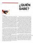 Research paper thumbnail of ¿QUIÉN SABE?