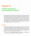 Research paper thumbnail of Capítulo 11 Análisis exploratorio