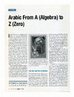 Research paper thumbnail of Arabic from A (Algebra) to Z (Zero)