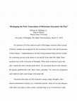 Research paper thumbnail of “Reshaping the Past: Generations of Historians Encounter the Past" 